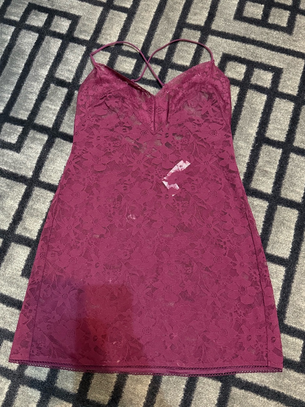 Victoria's Secret Lace Chemise - Berry Plum